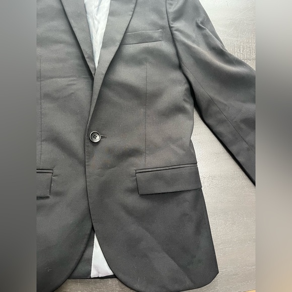 Men's Top Shop Topman Black Slim Cut Blazer Sport Coat Size 34 - Picture 11 of 13